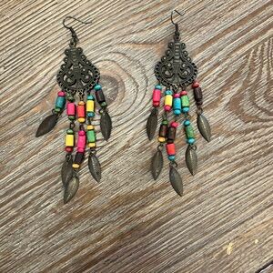 Bohemian Multicolor Beaded Earrings